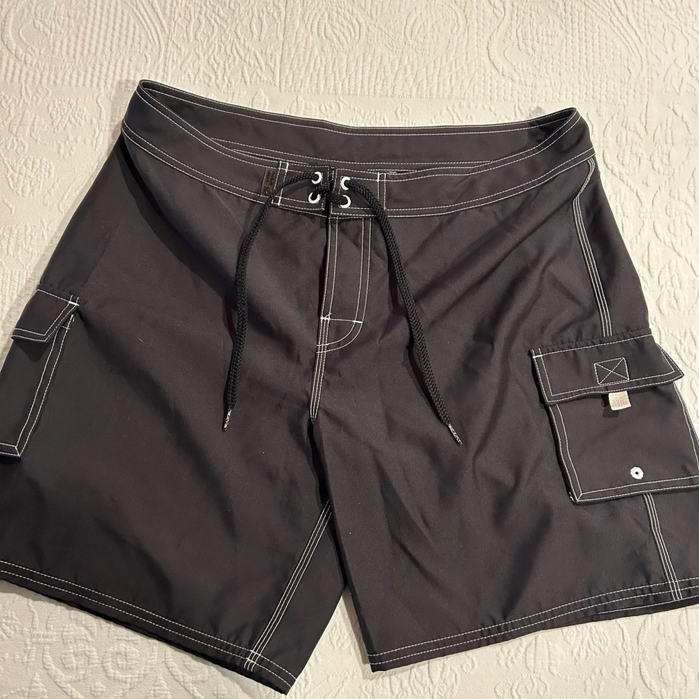 Beach Rays Black Swim Shorts - Board Shorts Size 12
